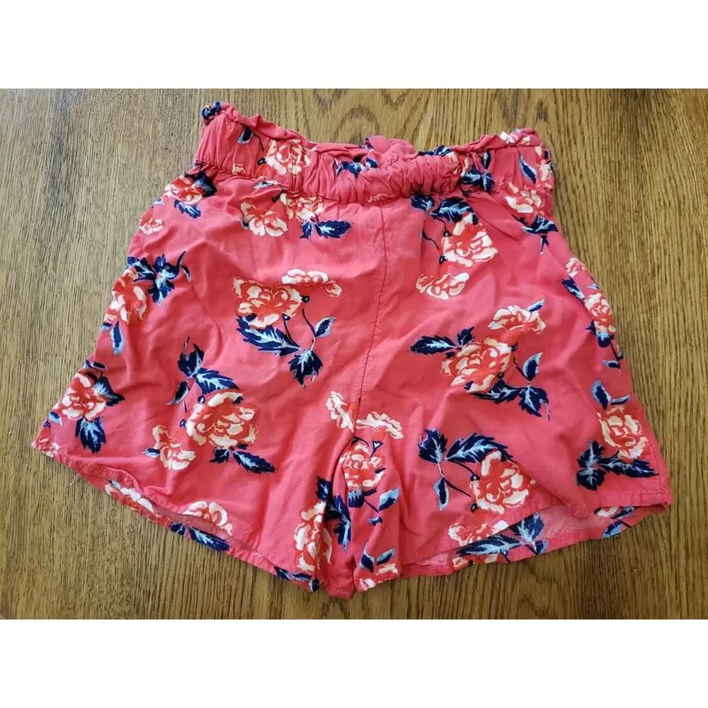 Justice paper bag floral shorts